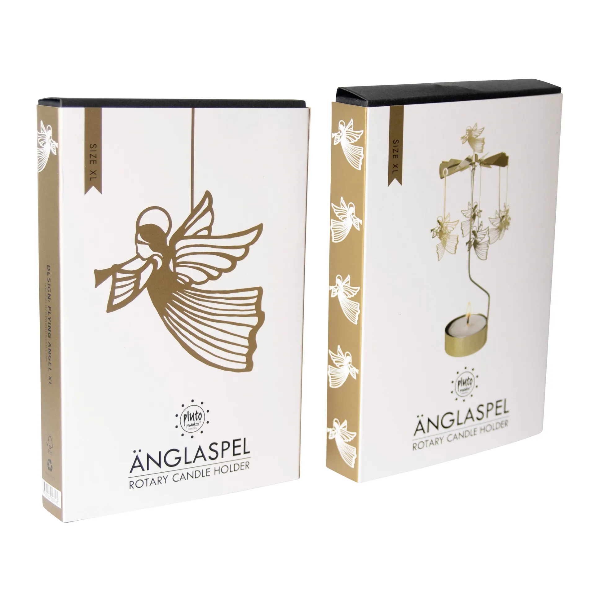 Giostrina portacandele XL oro, Angeli Pluto Design