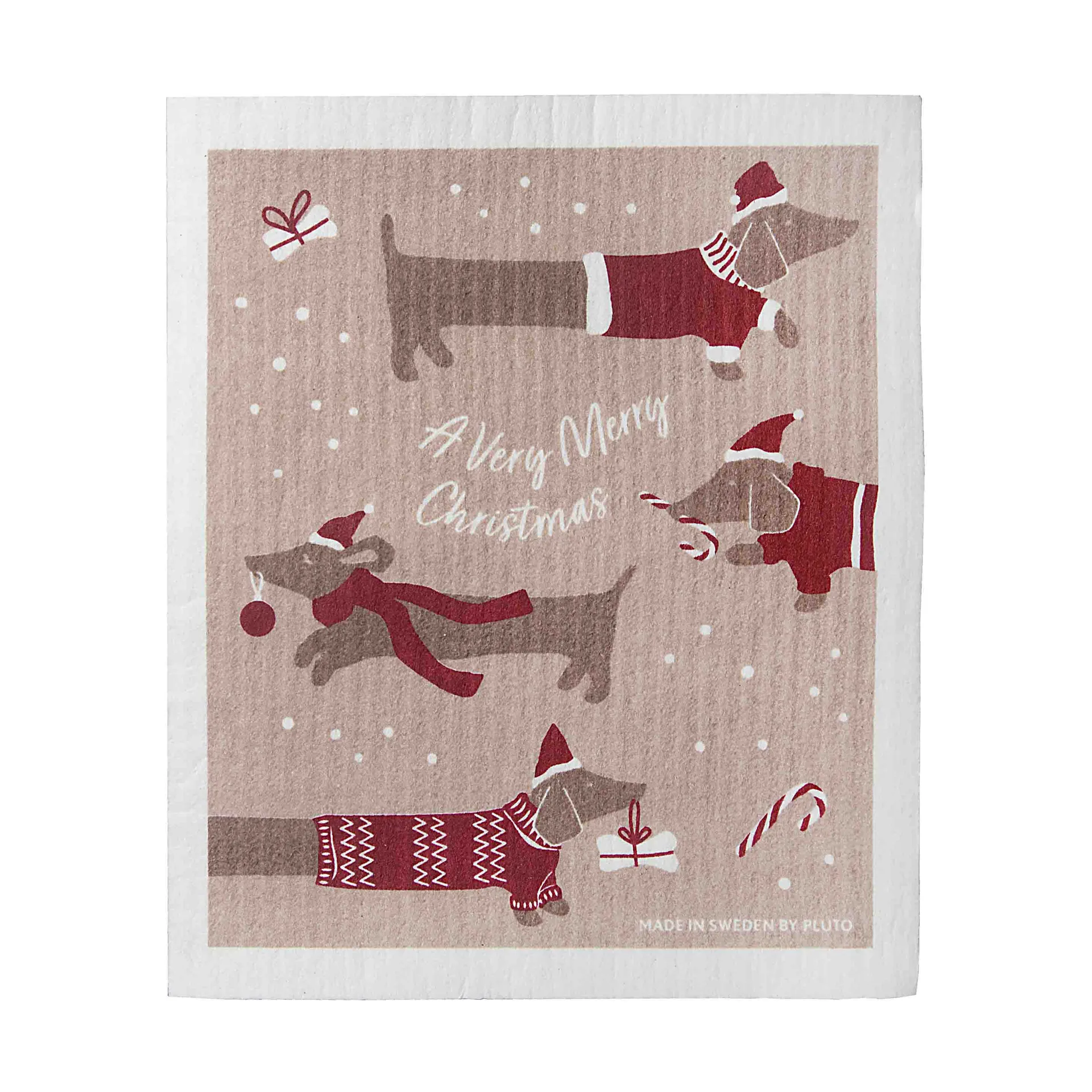 Jolly dogs strofinaccio, Rosso-grigio Pluto Design