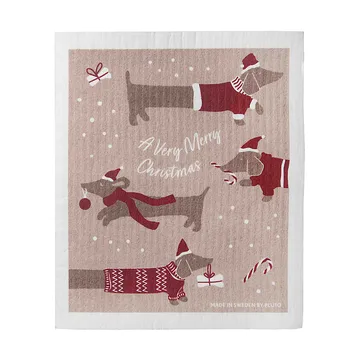 Jolly dogs strofinaccio - Rosso-grigio - Pluto Design