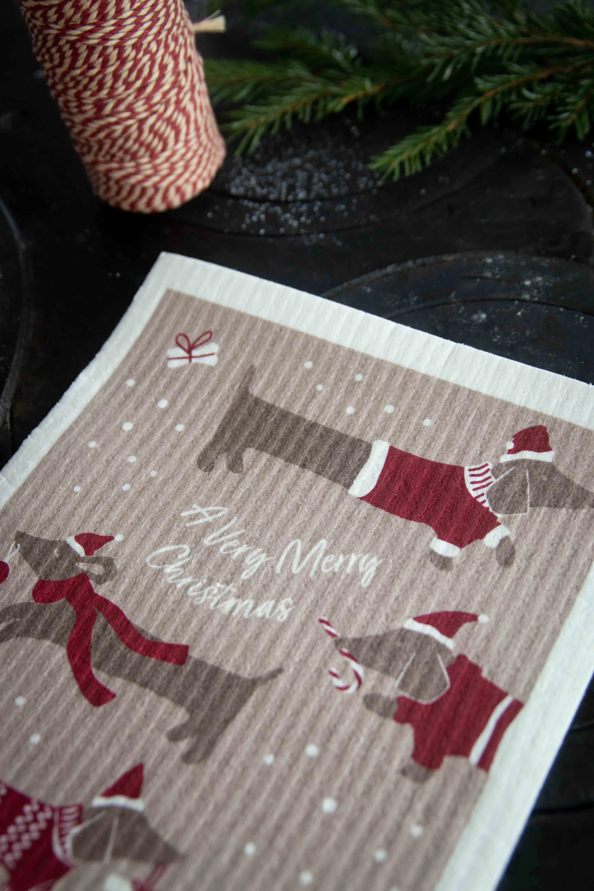 Jolly dogs strofinaccio, Rosso-grigio Pluto Design