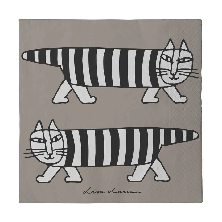 Lisa Larsson Mikey tovaglioli 24 pezzi - Grigio - Pluto Design