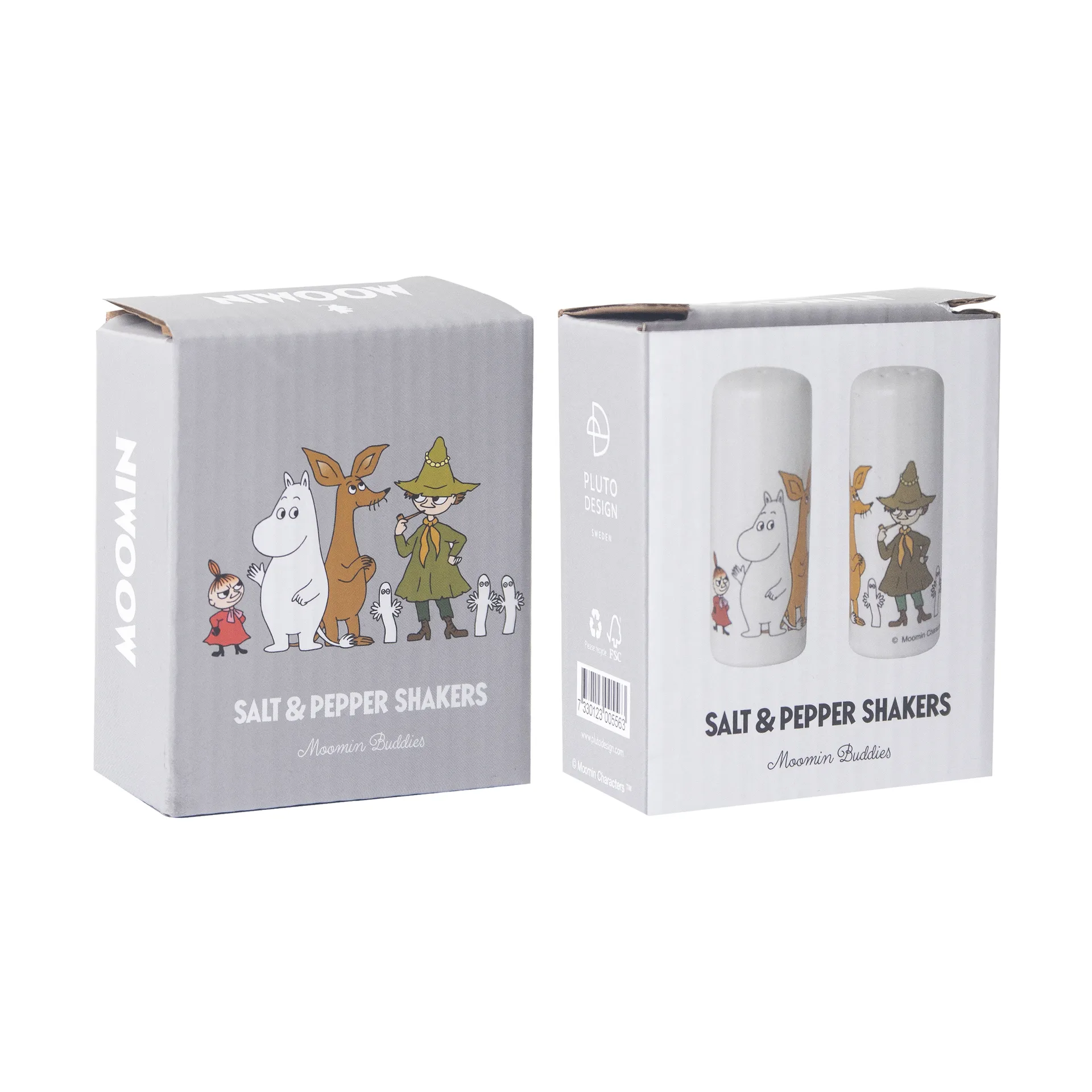 Mumin friends porta sale & pepe, Bianco-multicolor Pluto Design