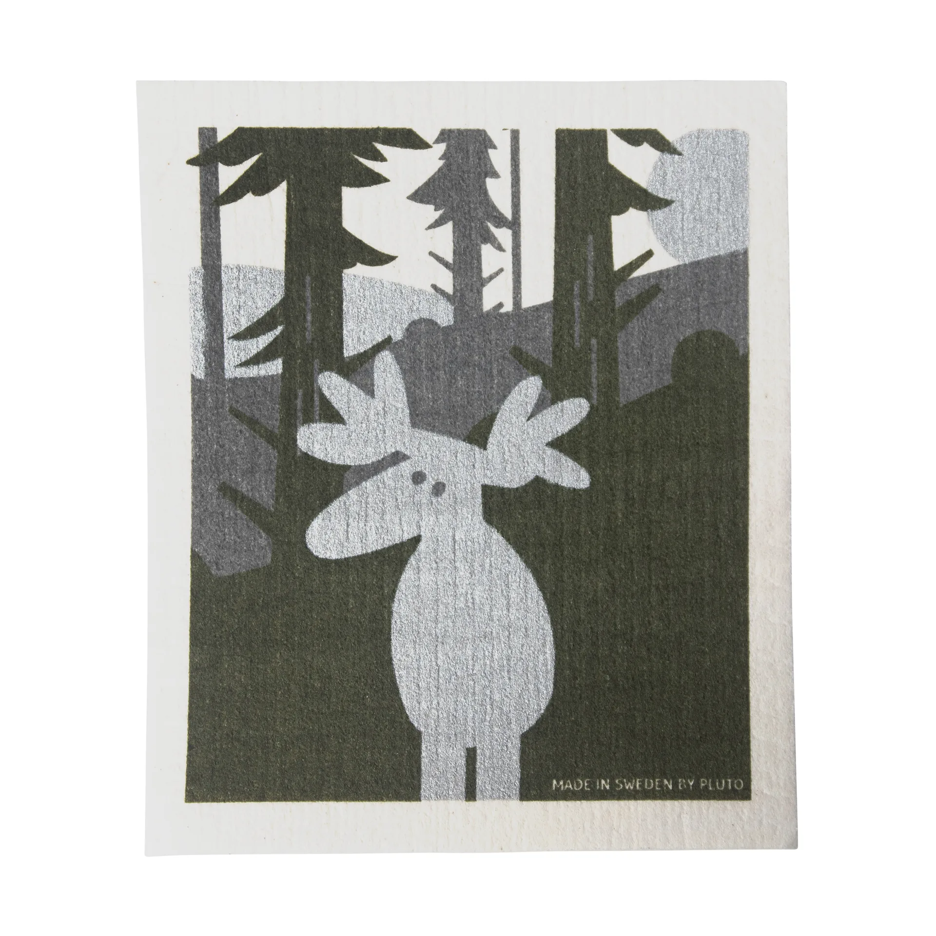 Panno da cucina Älg 17.2x20 cm, Verde-argento-bianco Pluto Design