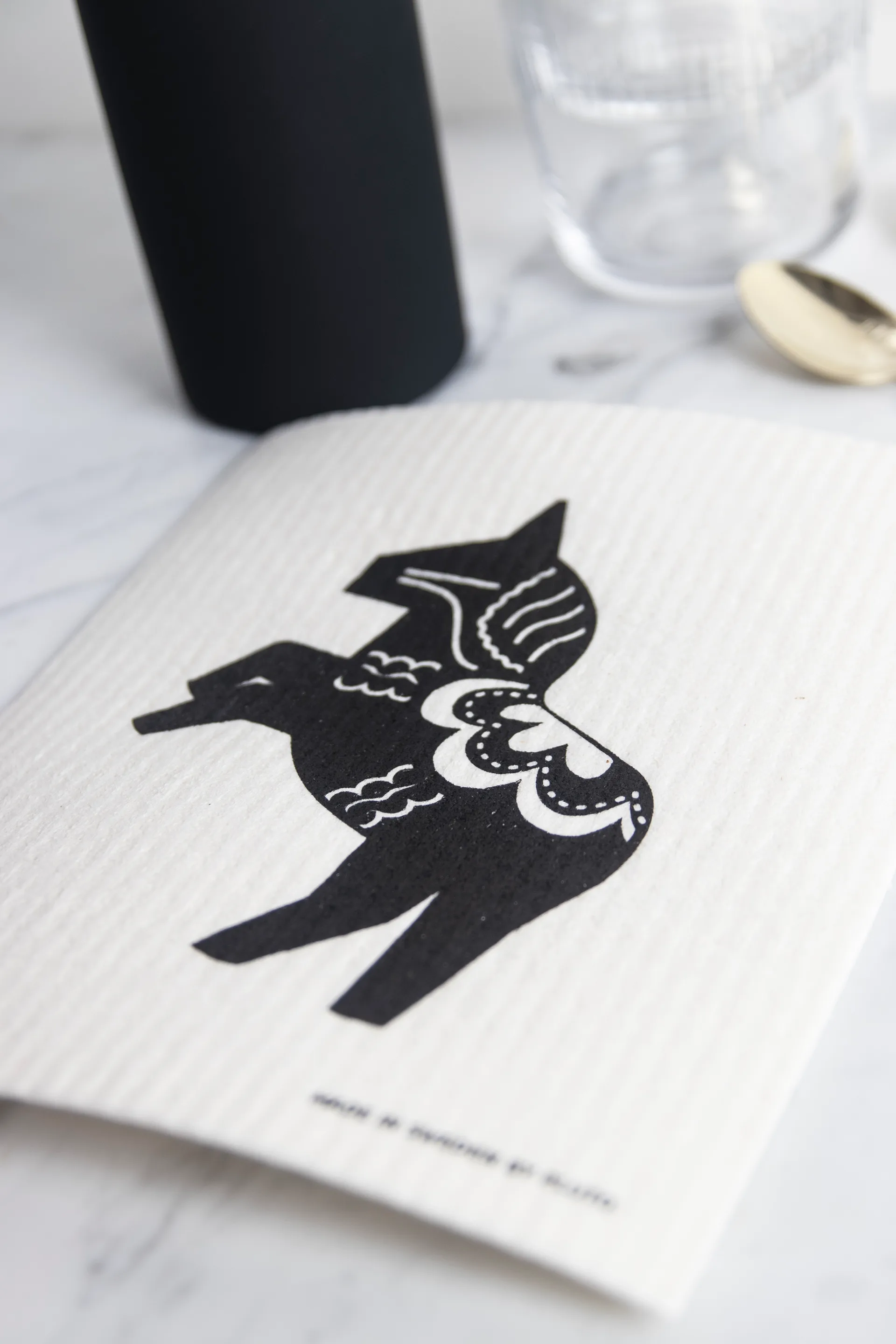 Panno Häst 17x20 cm, Nero-bianco Pluto Design