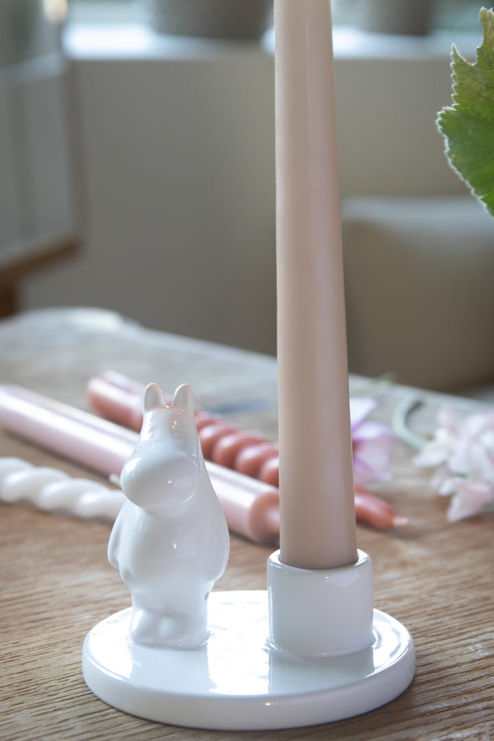 Portacandela Mamma Moomin in ceramica, Bianco Pluto Design