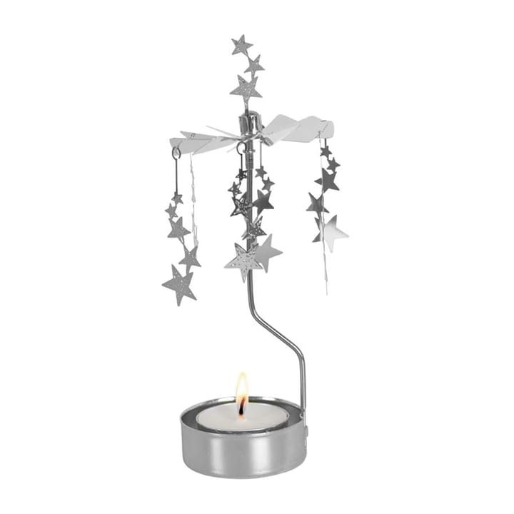 Portacandela "Notte stellata" con carillon - Silver - Pluto Design