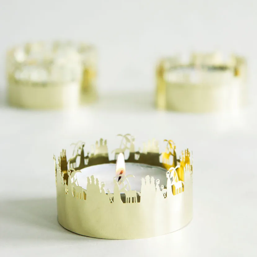 Portacandele Etsad oro,  Pluto Design