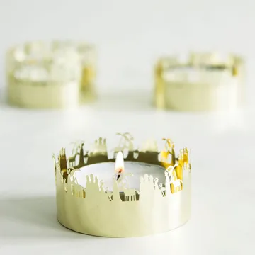 Portacandele Etsad oro - Pluto Design
