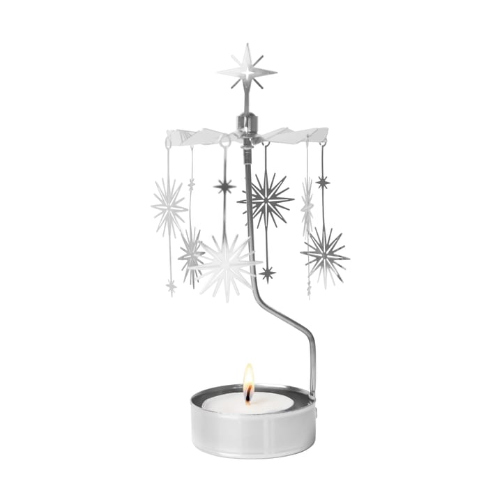 Portacandele Supernova , Metallo argento Pluto Design