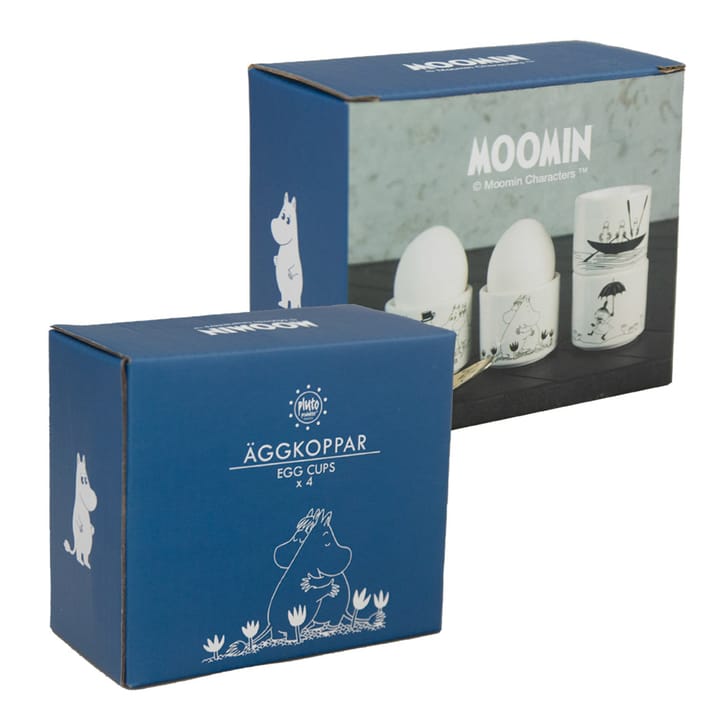 Portauovo Moomin 4 pezzi, Bianco Pluto Design