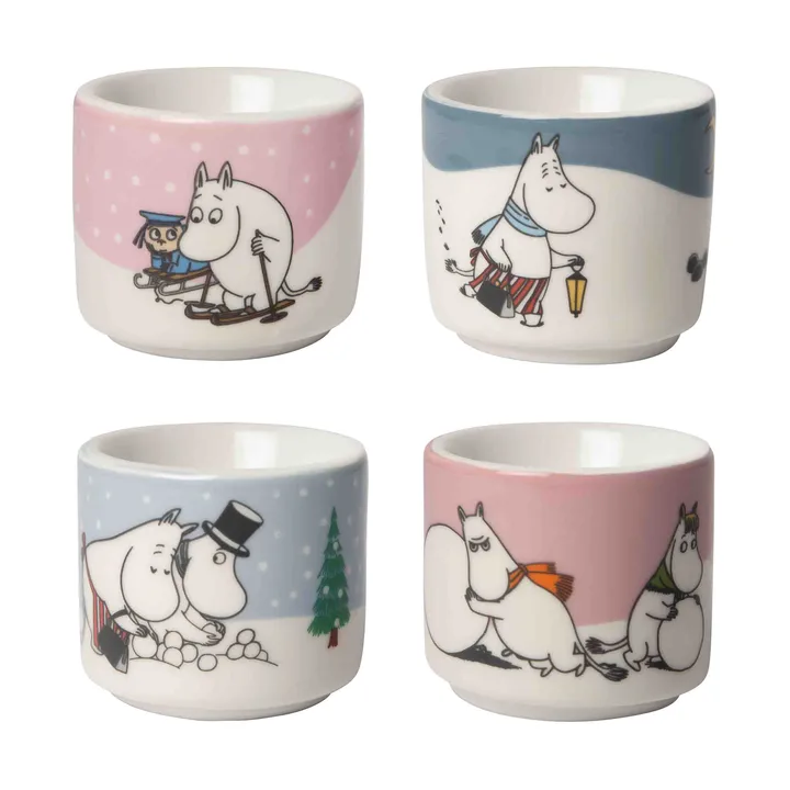 Portauovo Moomin 4 pezzi - Mumin inverno - Pluto Design