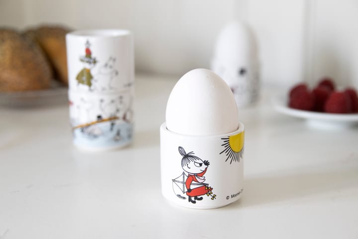 Portauovo Moomin colour 4 pezzi, Bianco con motivo Pluto Design