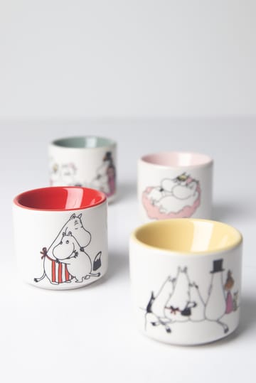 Portauovo Mumin love 4 pezzi - Bianco-multicolor - Pluto Design