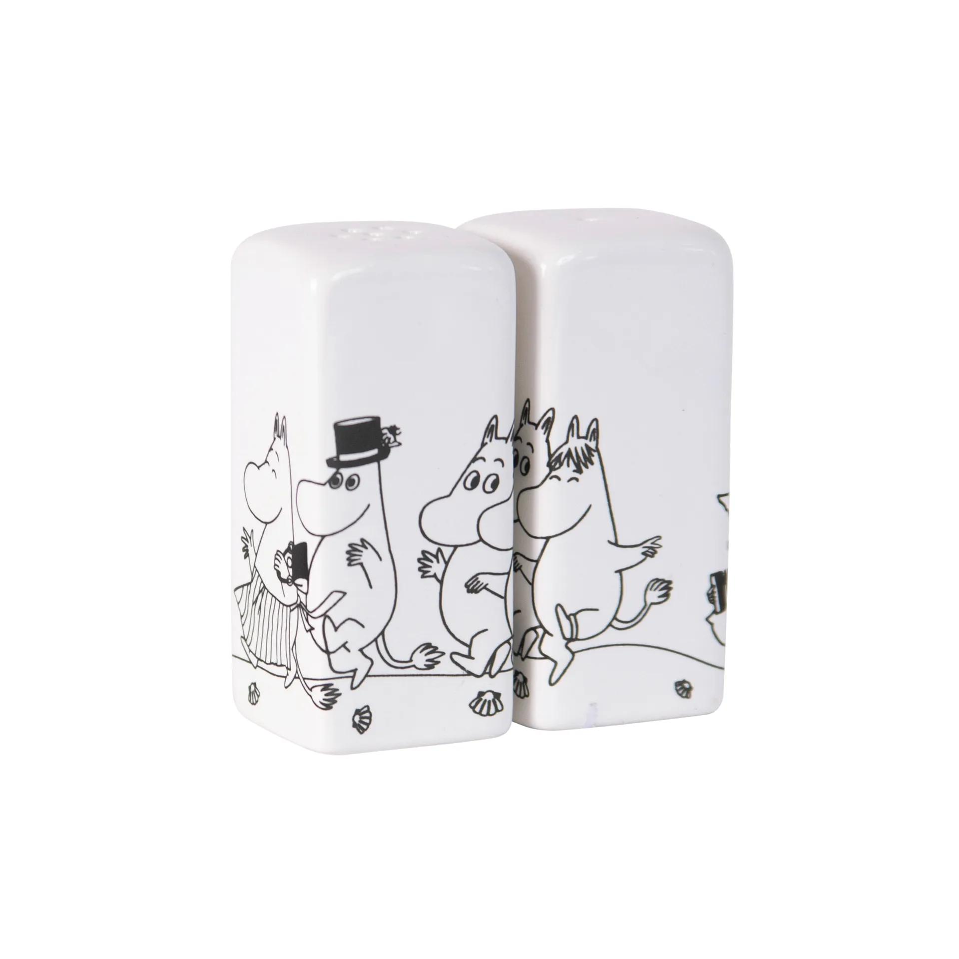 Saliera e pepiera Moomin family 
, bianco Pluto Design