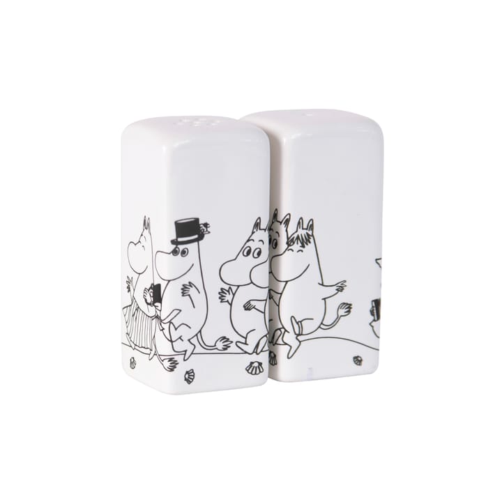 Saliera e pepiera Moomin family 
 - bianco - Pluto Design