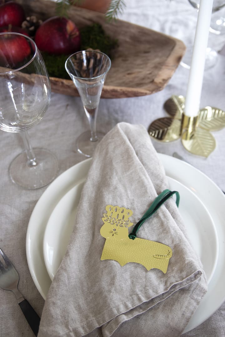 Stig L gatto di pan di zenzero decorazione da appendere, Oro-ottone Pluto Design