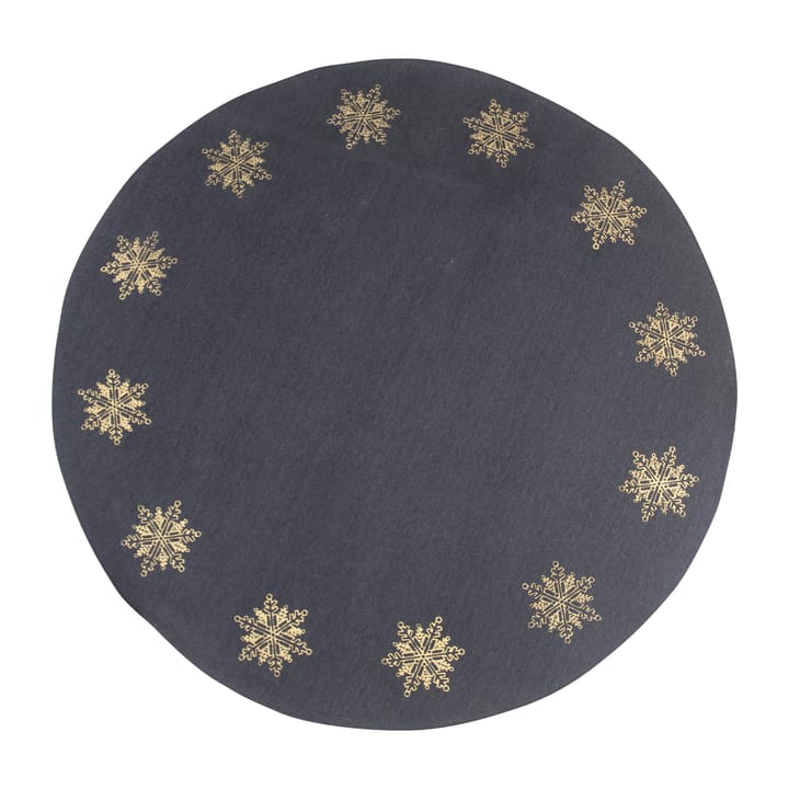 Tappetino per albero di Natale, stella di neve, Ø 110 cm, Grigio, oro Pluto Design