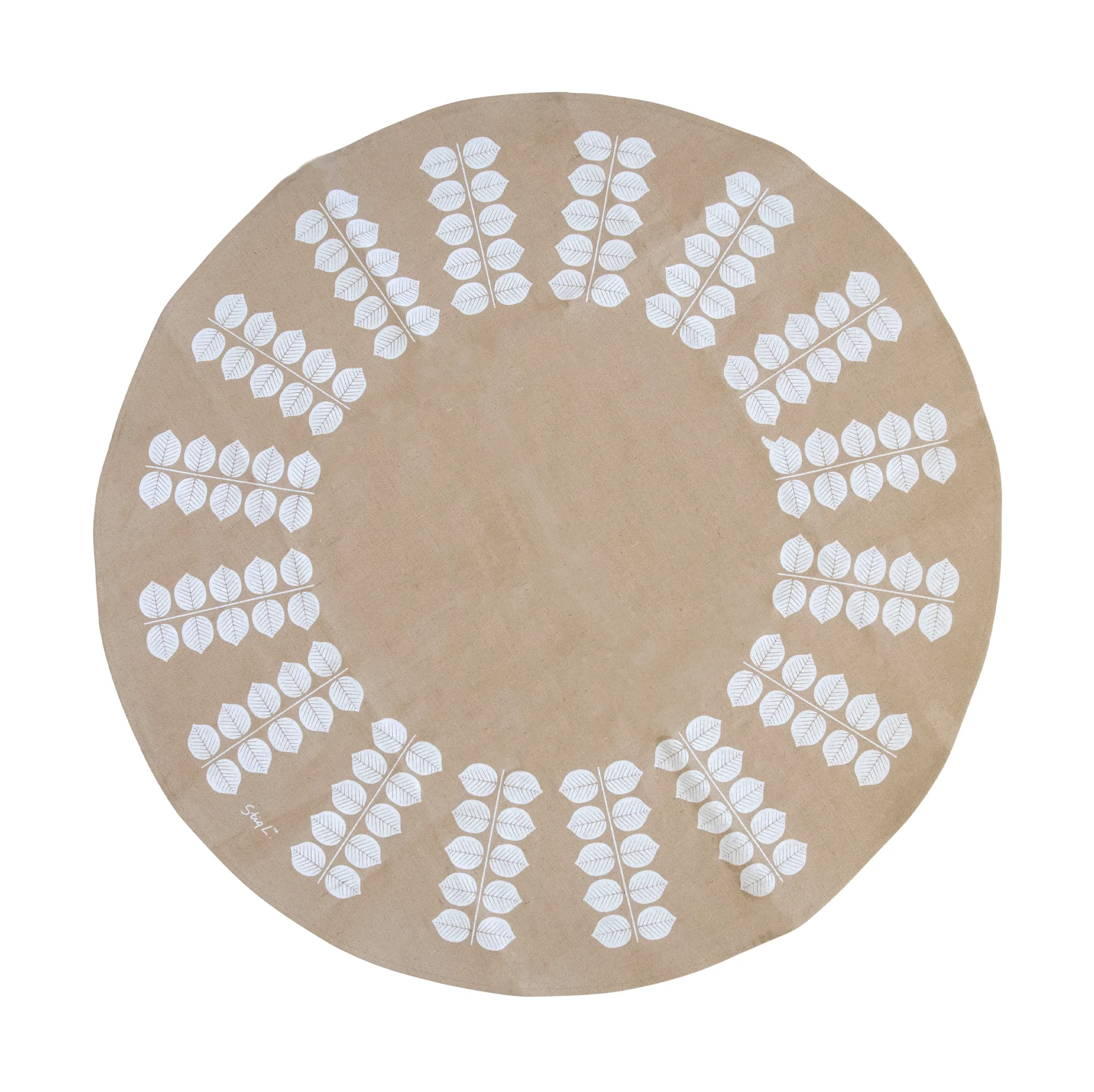 Tappeto albero di Natale Stig L Berså Ø 110 cm, Colore naturale, bianco Pluto Design