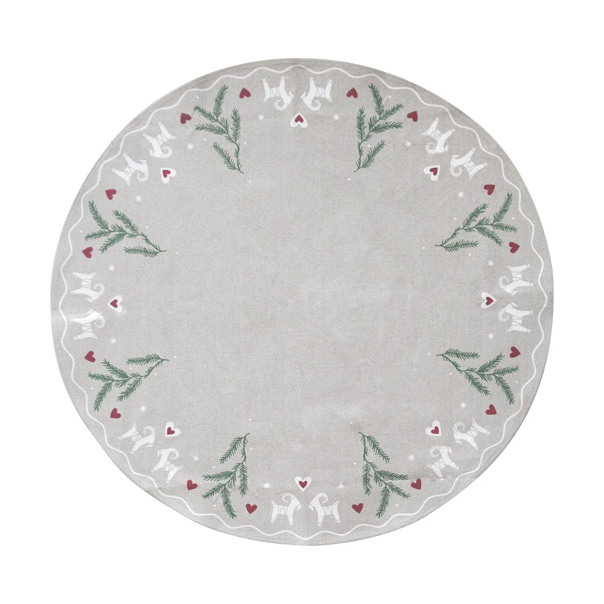 Tappeto per albero di Natale Ø110 cm Yule Goat, Beige Pluto Design