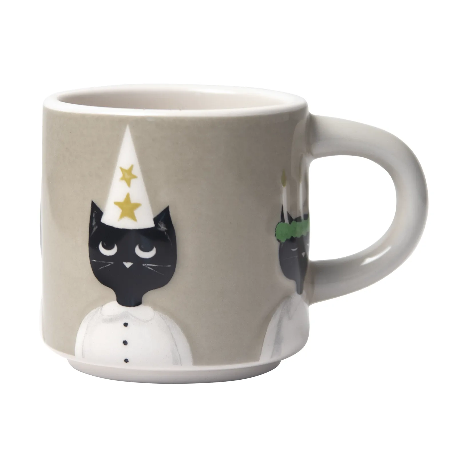 Tazza Christmas cats, Grigio-bianco-nero Pluto Design
