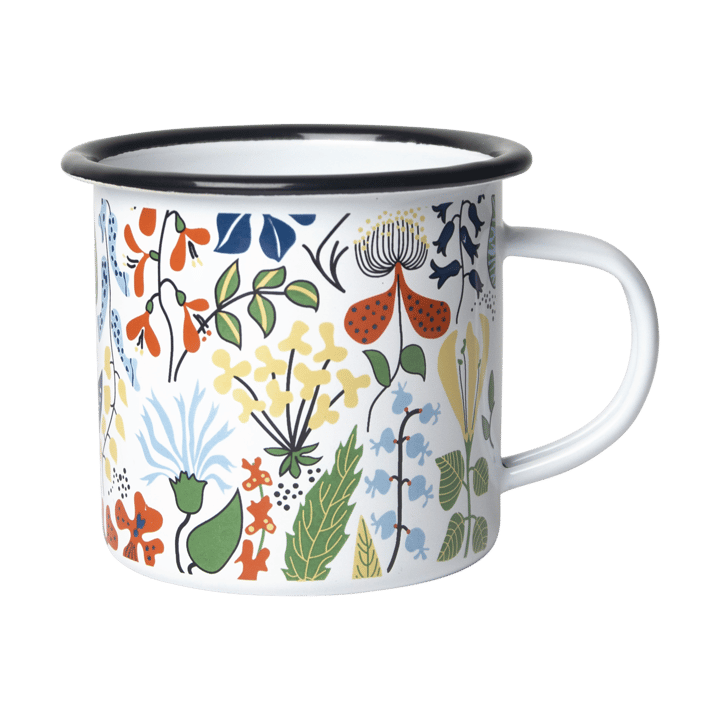 Tazza smaltata Herbarium - Bianco-multicolor - Pluto Design