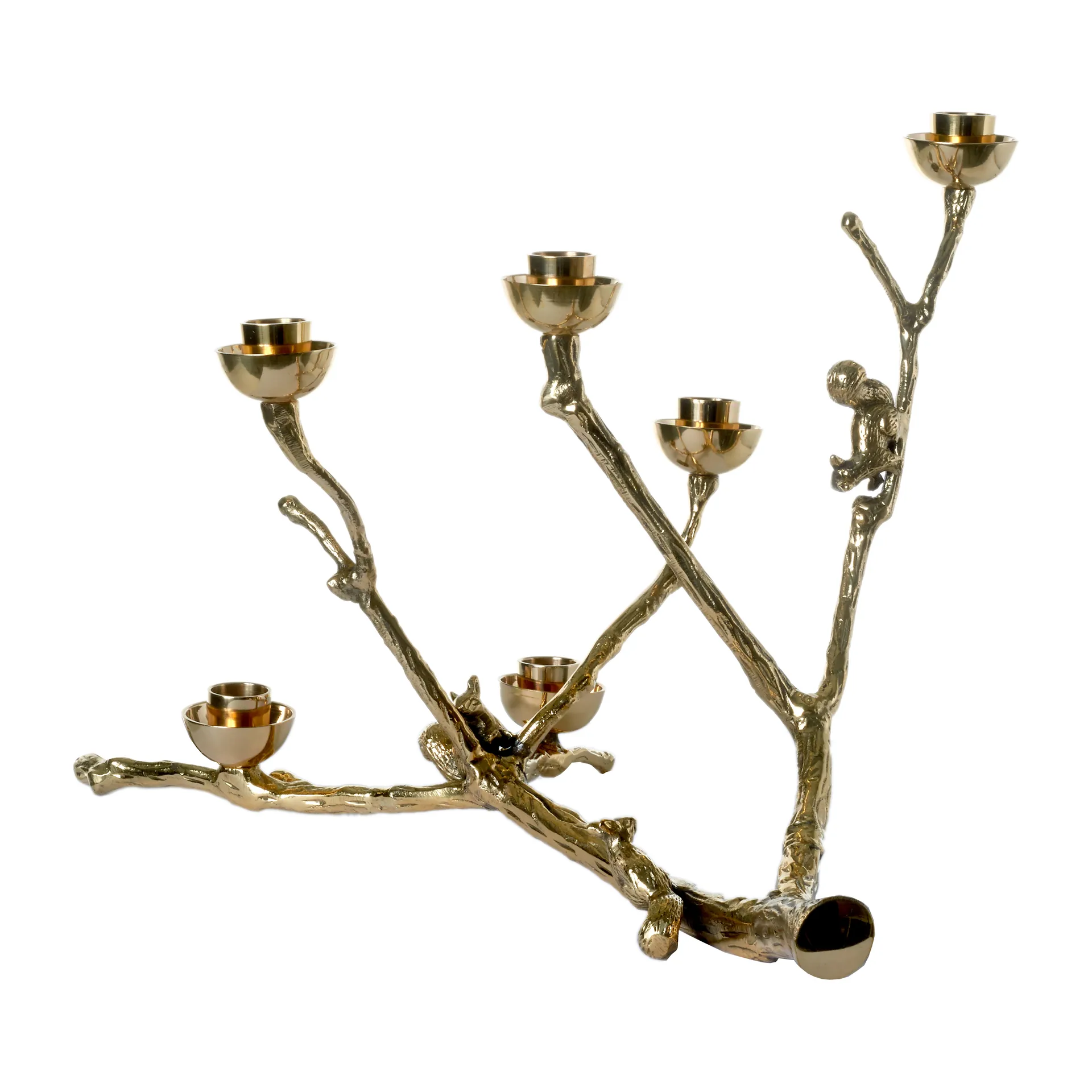Candelabro Twiggy scoiattolo da 30 cm, Oro POLSPOTTEN