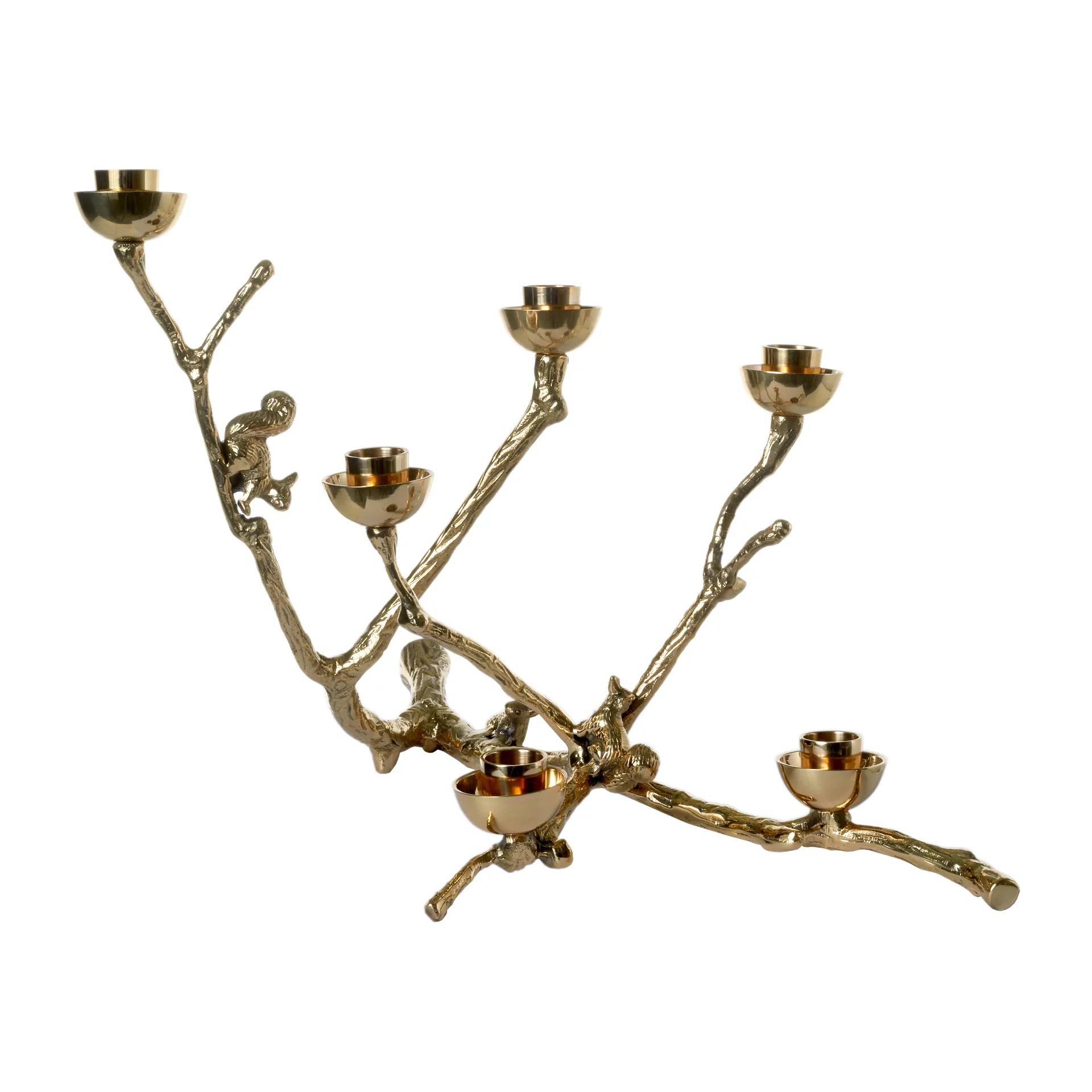 Candelabro Twiggy scoiattolo da 30 cm, Oro POLSPOTTEN