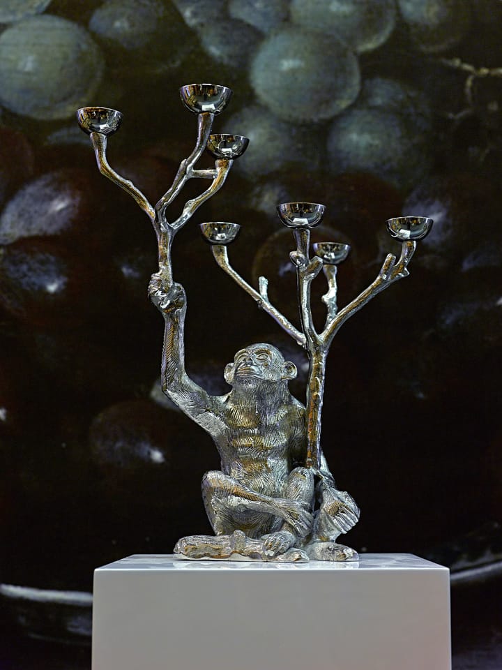 Candeliere 40 cm Monkey - Argento - POLSPOTTEN