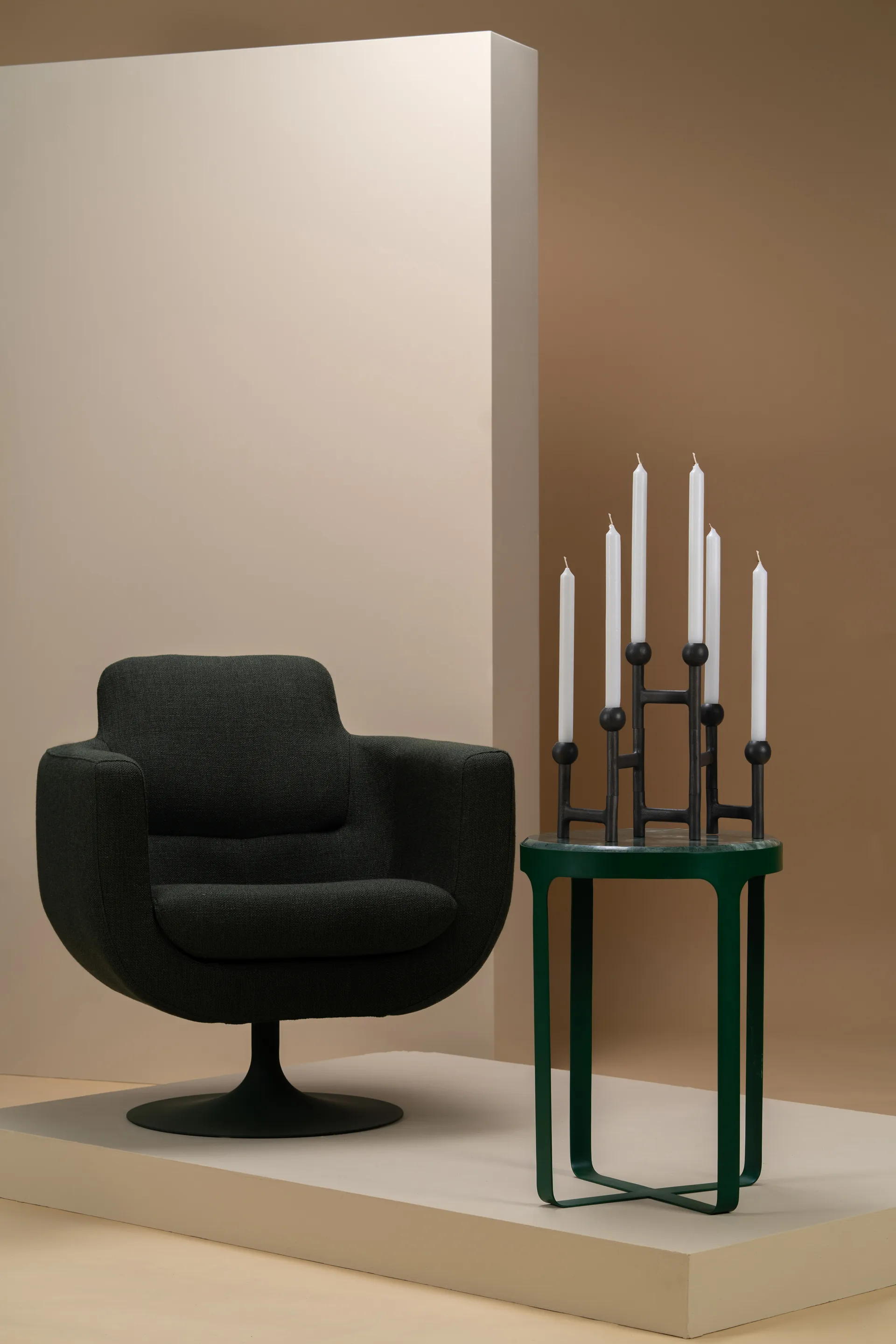 Candeliere Round Folding 56x30 cm, Grigio scuro POLSPOTTEN