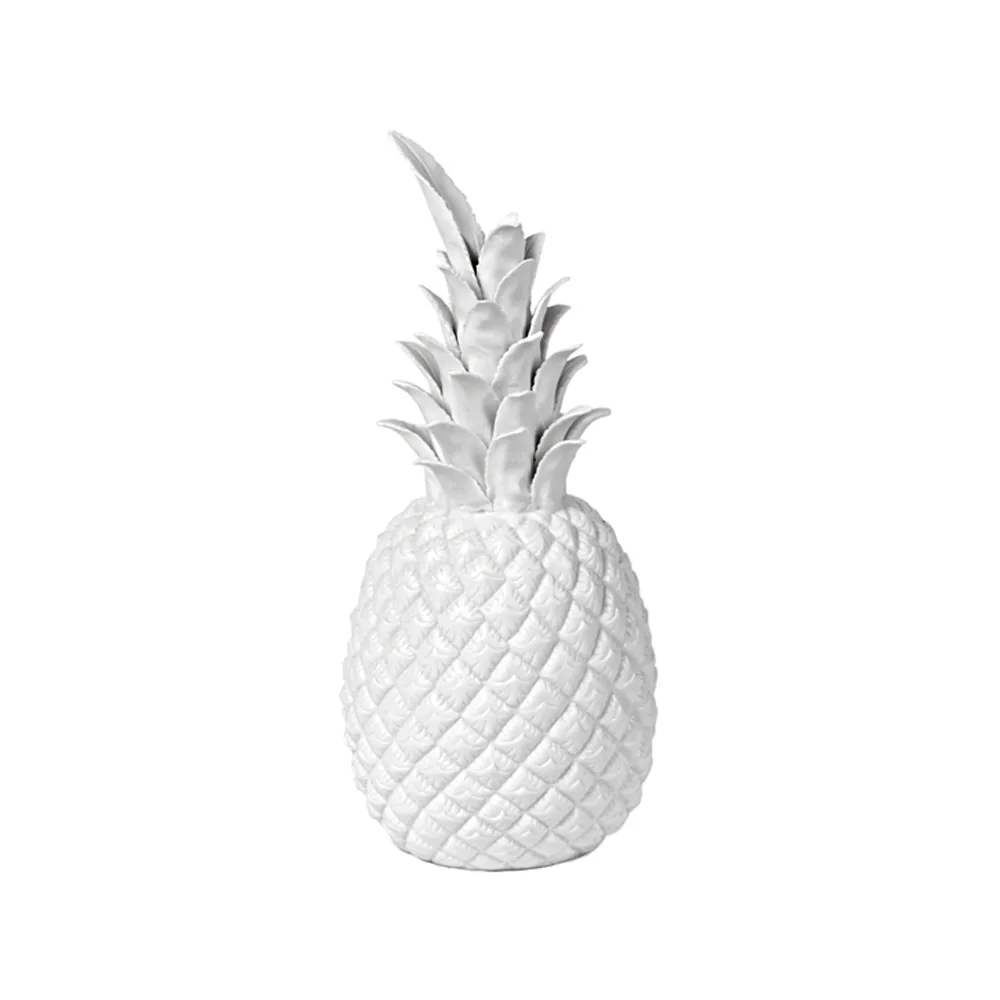 Figura decorativa 32 cm Pineapple, Bianco POLSPOTTEN
