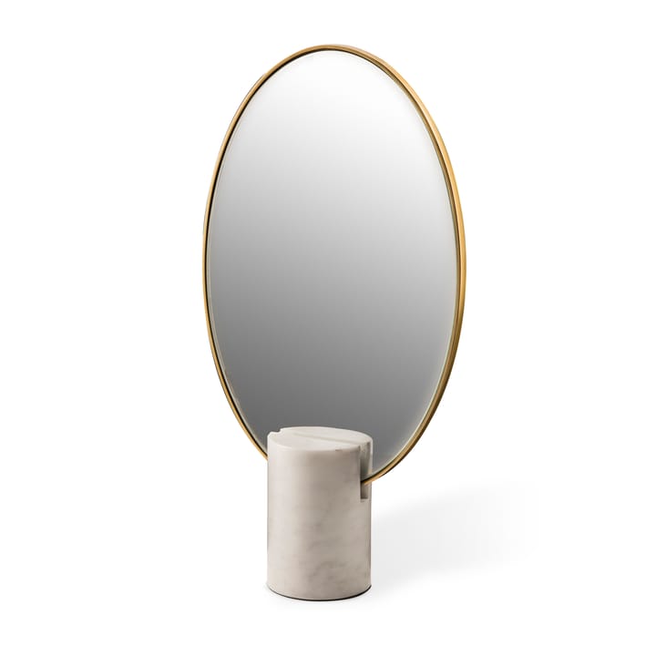 Specchio da tavolo Oval Marble - Bianco - POLSPOTTEN
