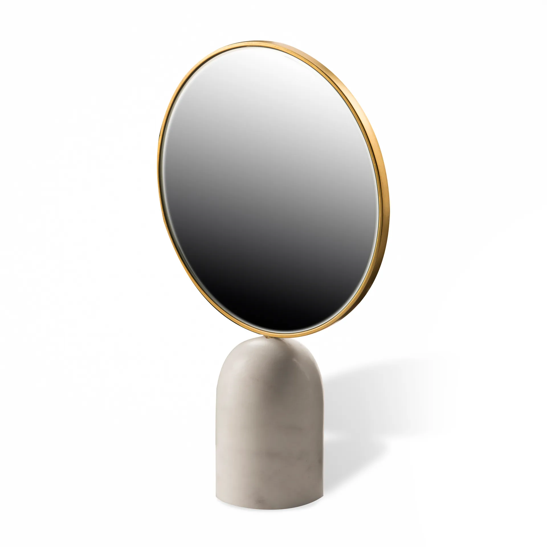 Specchio da tavolo Round Marble, Bianco POLSPOTTEN