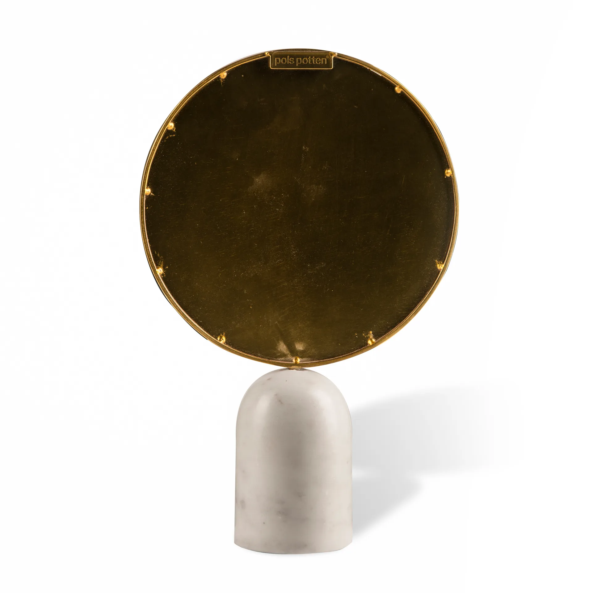 Specchio da tavolo Round Marble, Bianco POLSPOTTEN