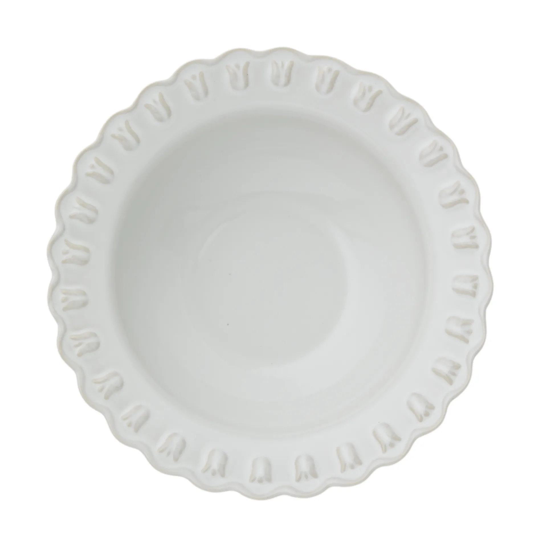 Ciotola da portata Tulipa large Ø30 cm, Bianco PotteryJo