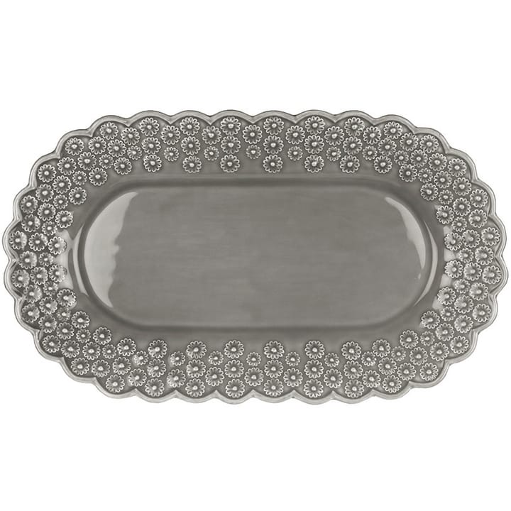 Piattino da portata ovale Ditsy - soft grey (grigio) - PotteryJo