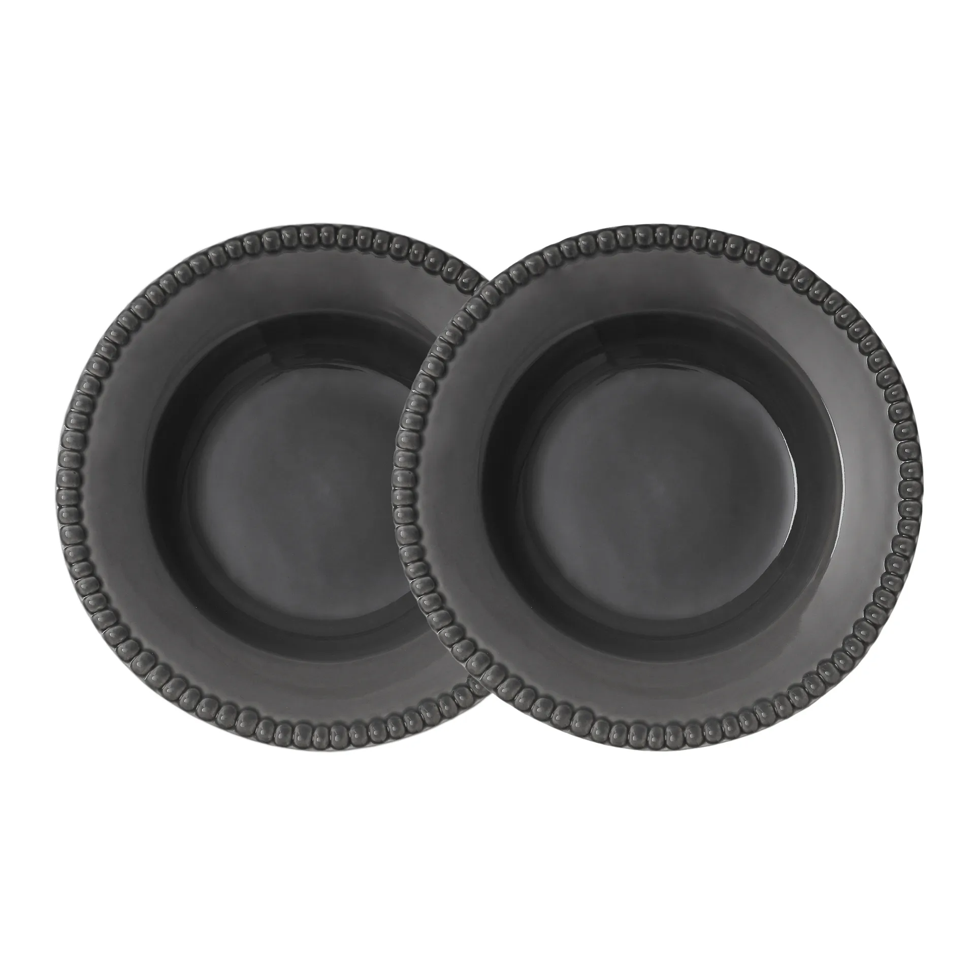 Piatto fondo Daria Ø 26 cm confezione da 2, clean grey PotteryJo