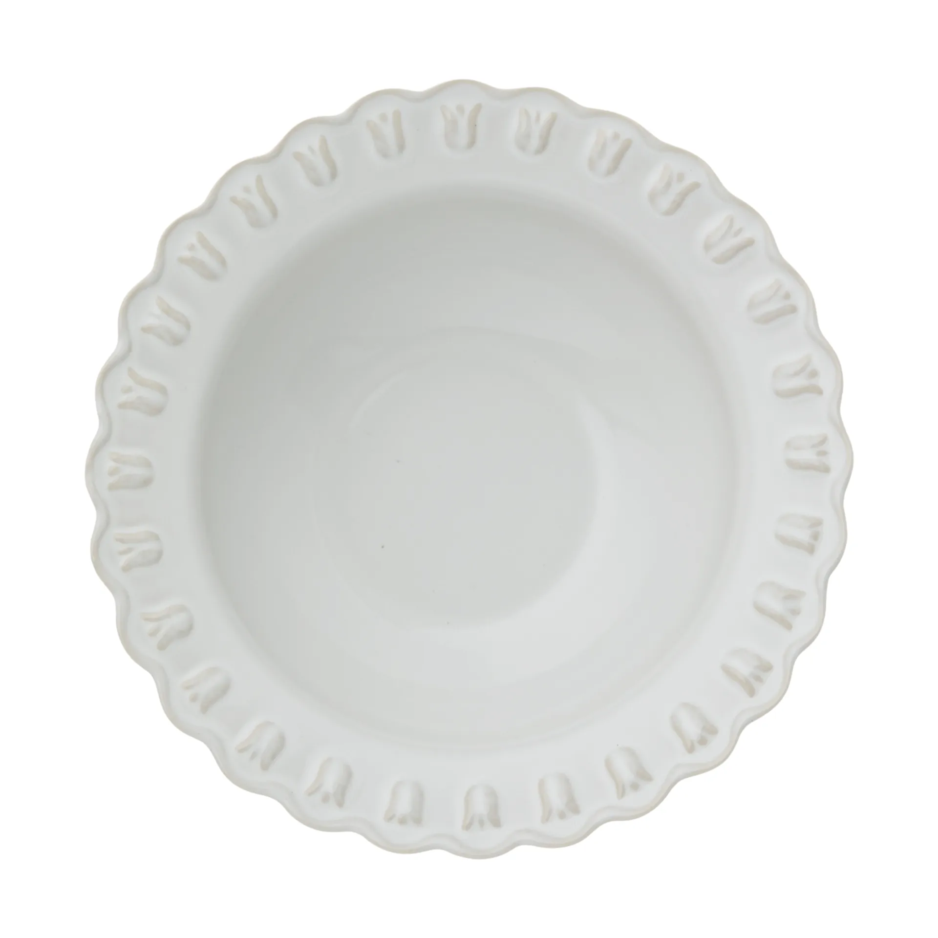 Piatto fondo Tulipa piccolo Ø17 cm confezione da 2, Bianco PotteryJo