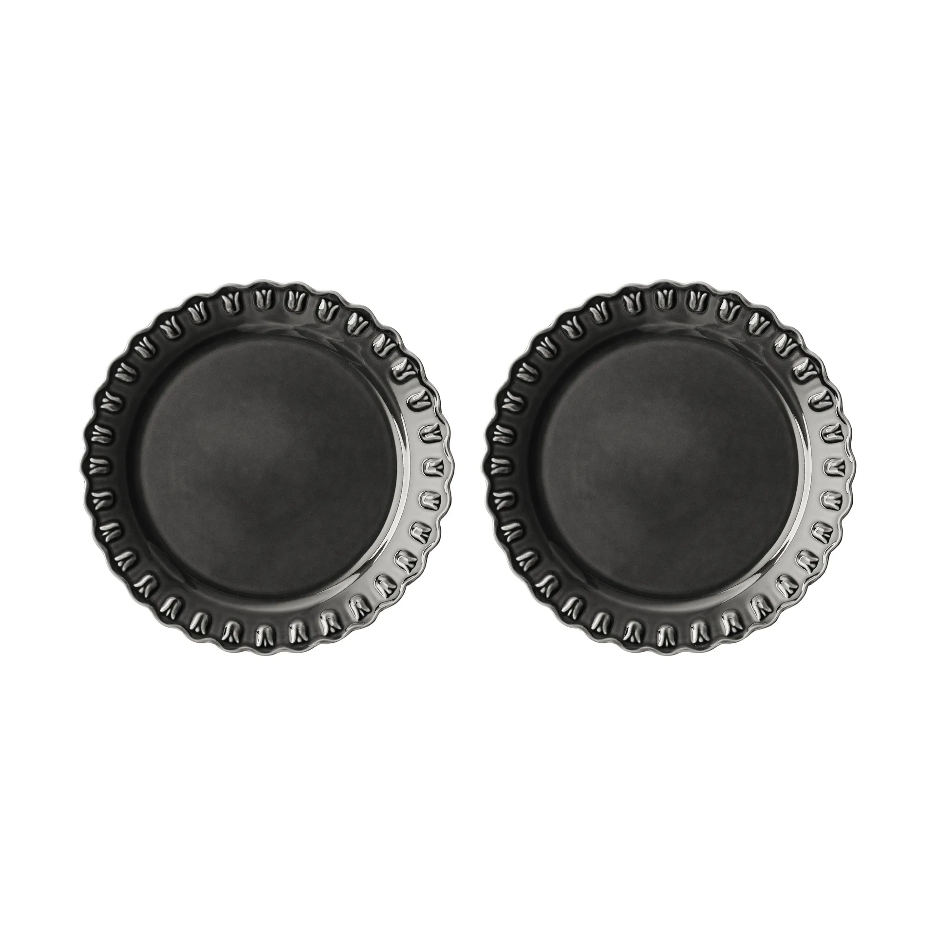 Piatto Tulipa Ø26 cm confezione da 2, Almost black PotteryJo