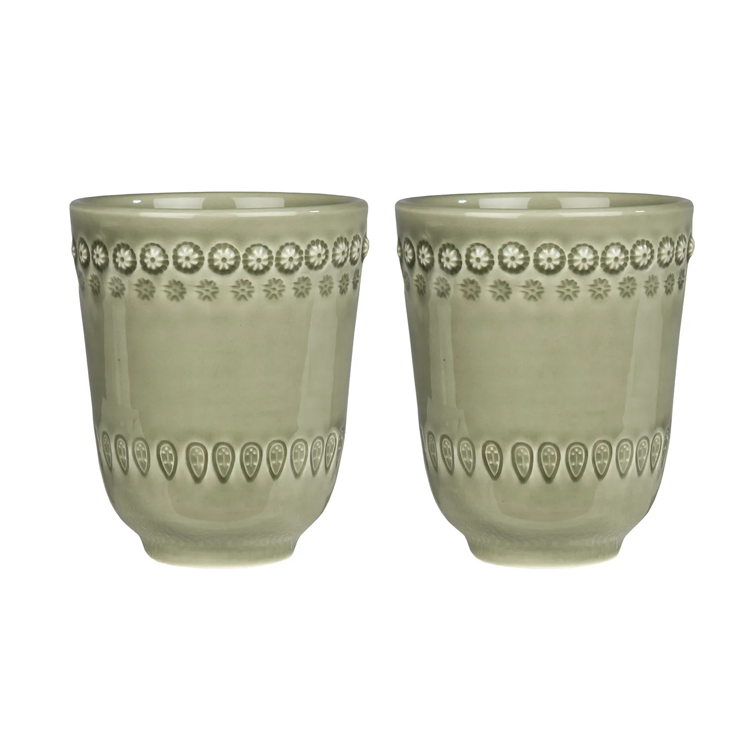 Tazza Daisy 35 cl confezione da 2, faded army (verde) PotteryJo