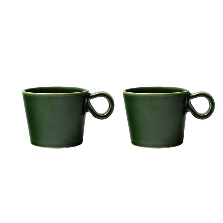 Tazza Daria con manico confezione da 2 - Muschio - PotteryJo