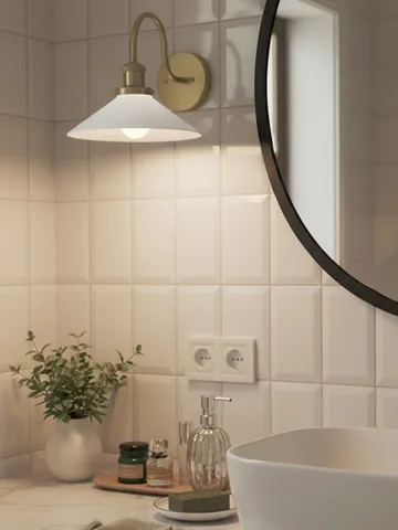 August applique da parete - Opal-ottone - PR Home