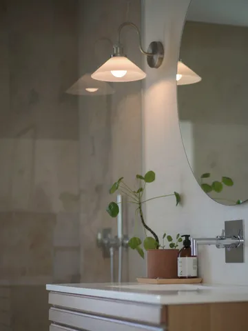 August applique da parete - Opale-cromo - PR Home