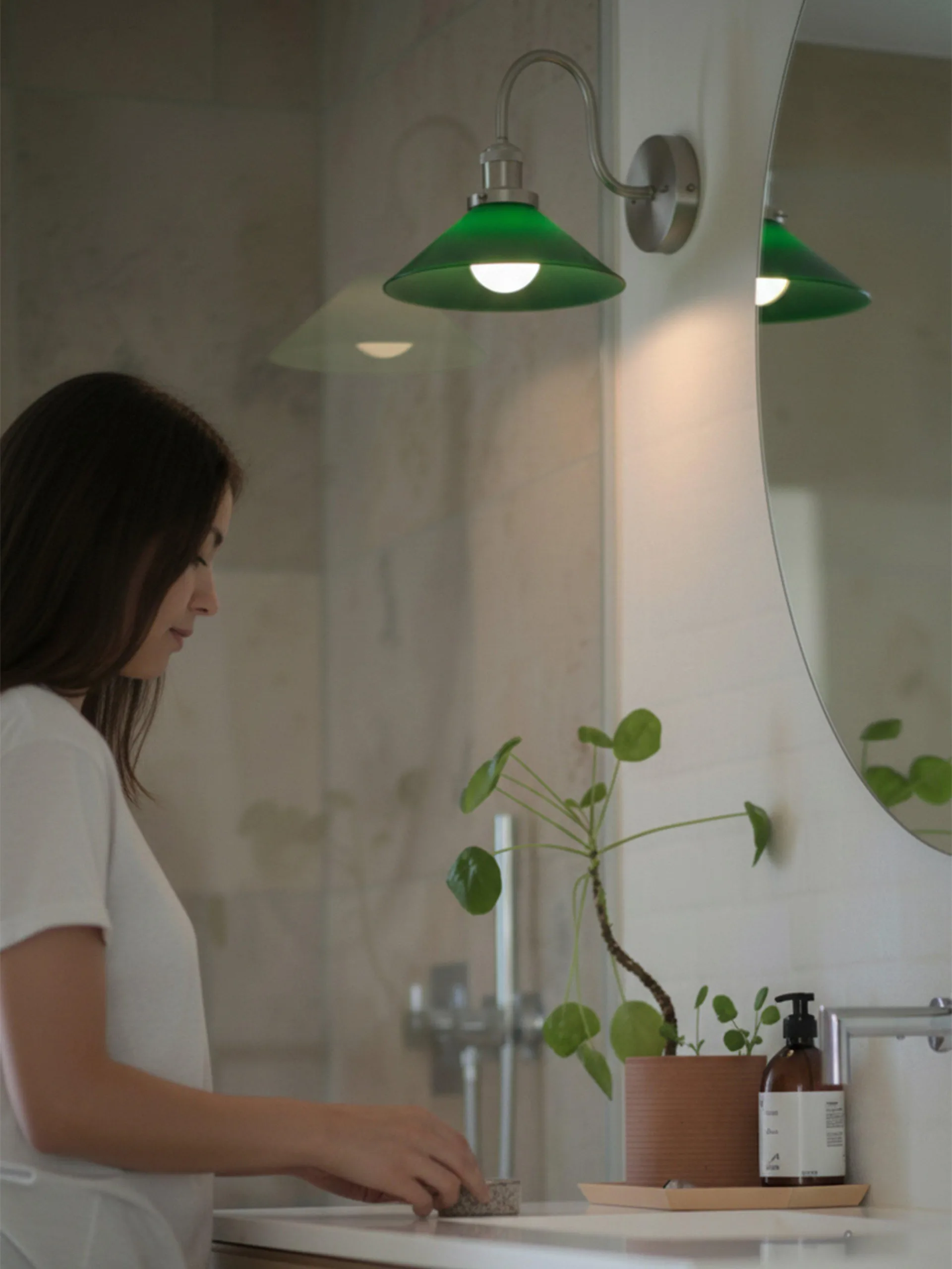 August applique da parete, Verde-cromo PR Home