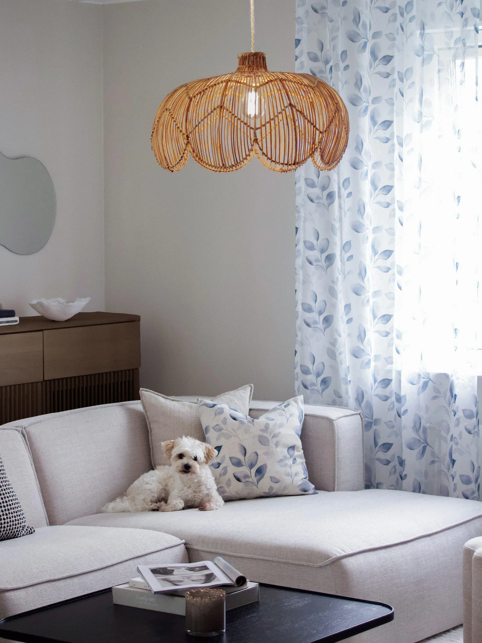 Belle lampadario, Naturale, Ø53x32 cm PR Home