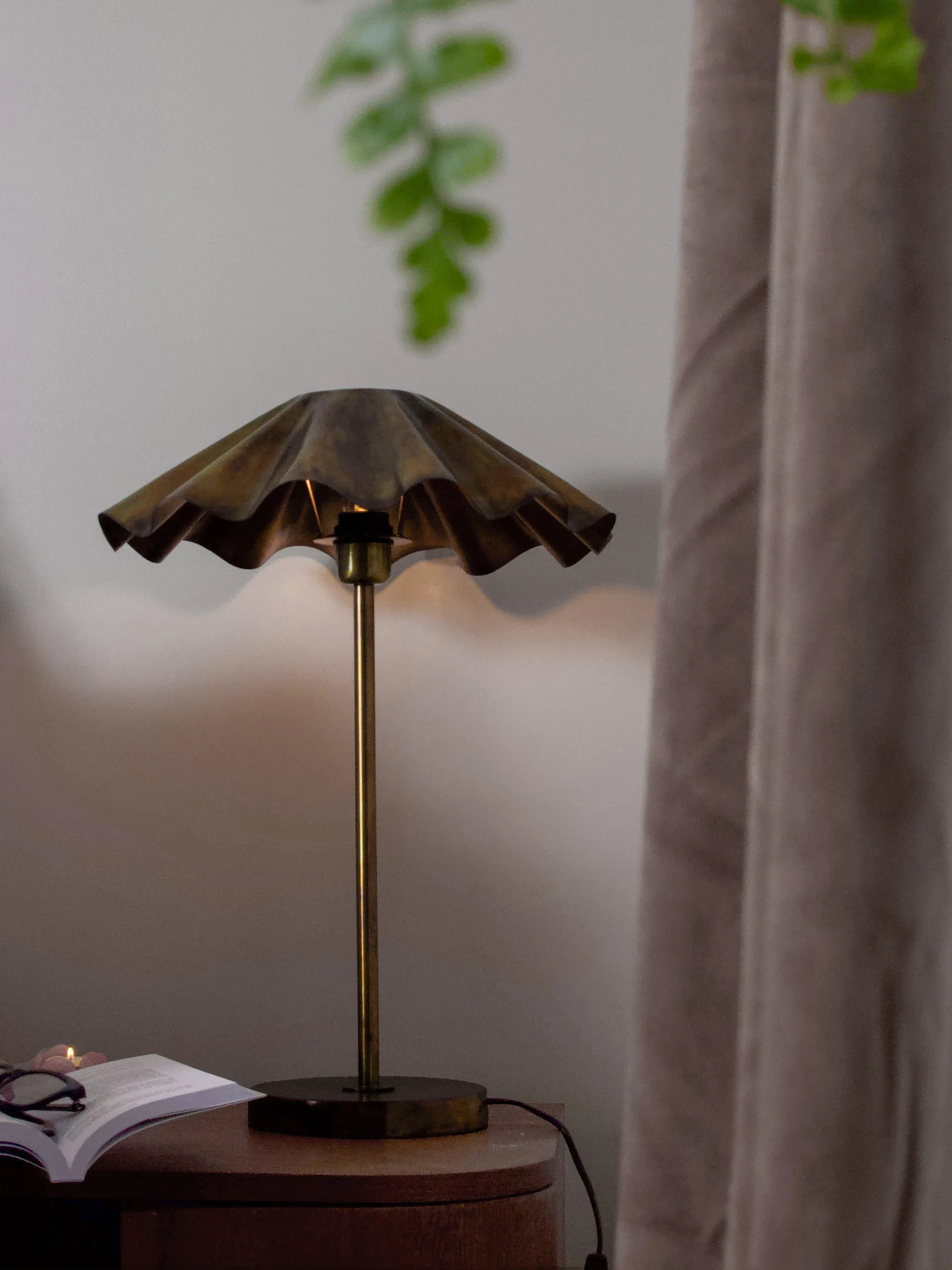 Lampada da tavolo Aira, Ottone brunito, 54 cm PR Home