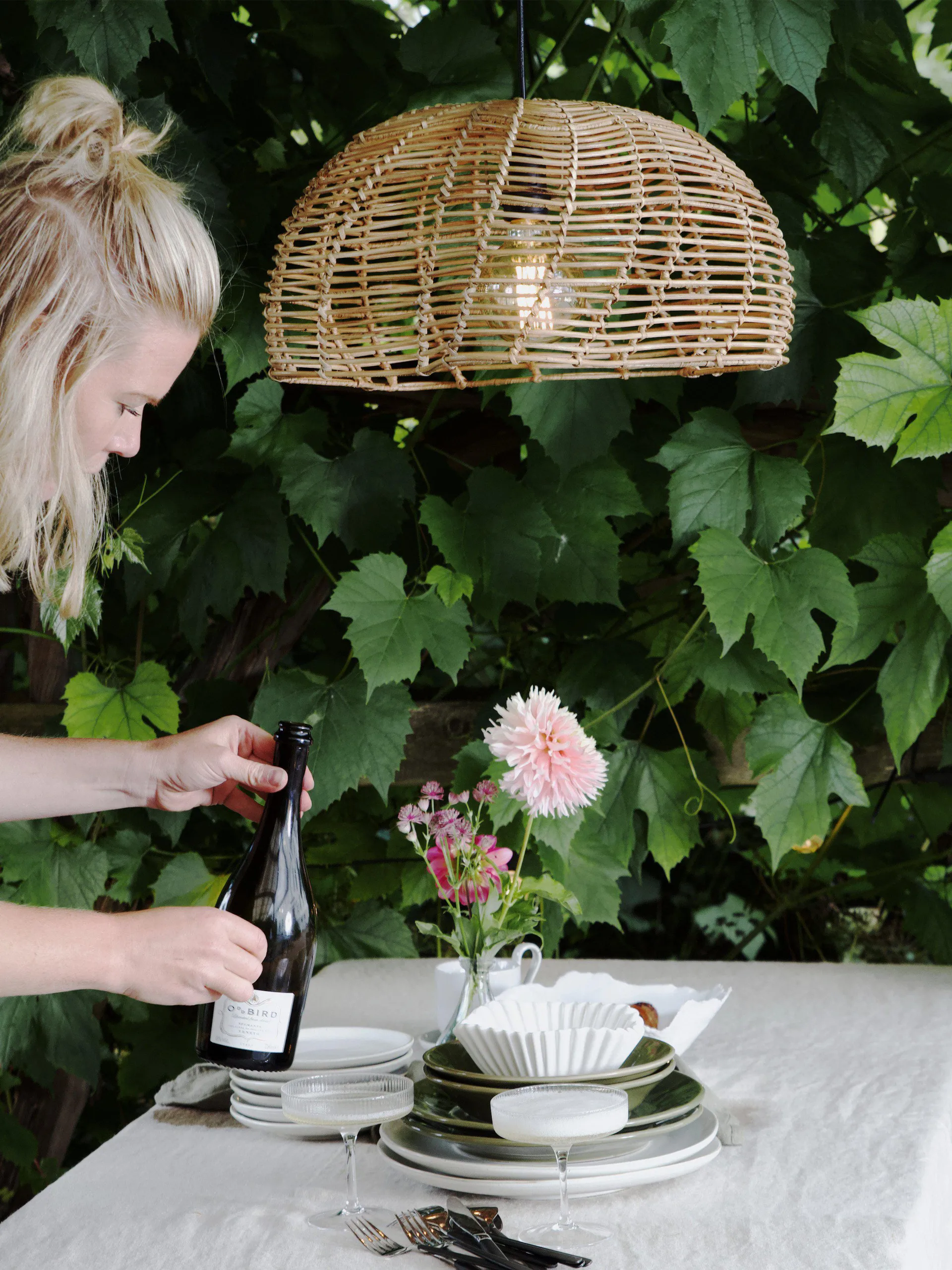 Mayla lampada a sospensione per esterni, Naturale, Ø43x24 cm PR Home