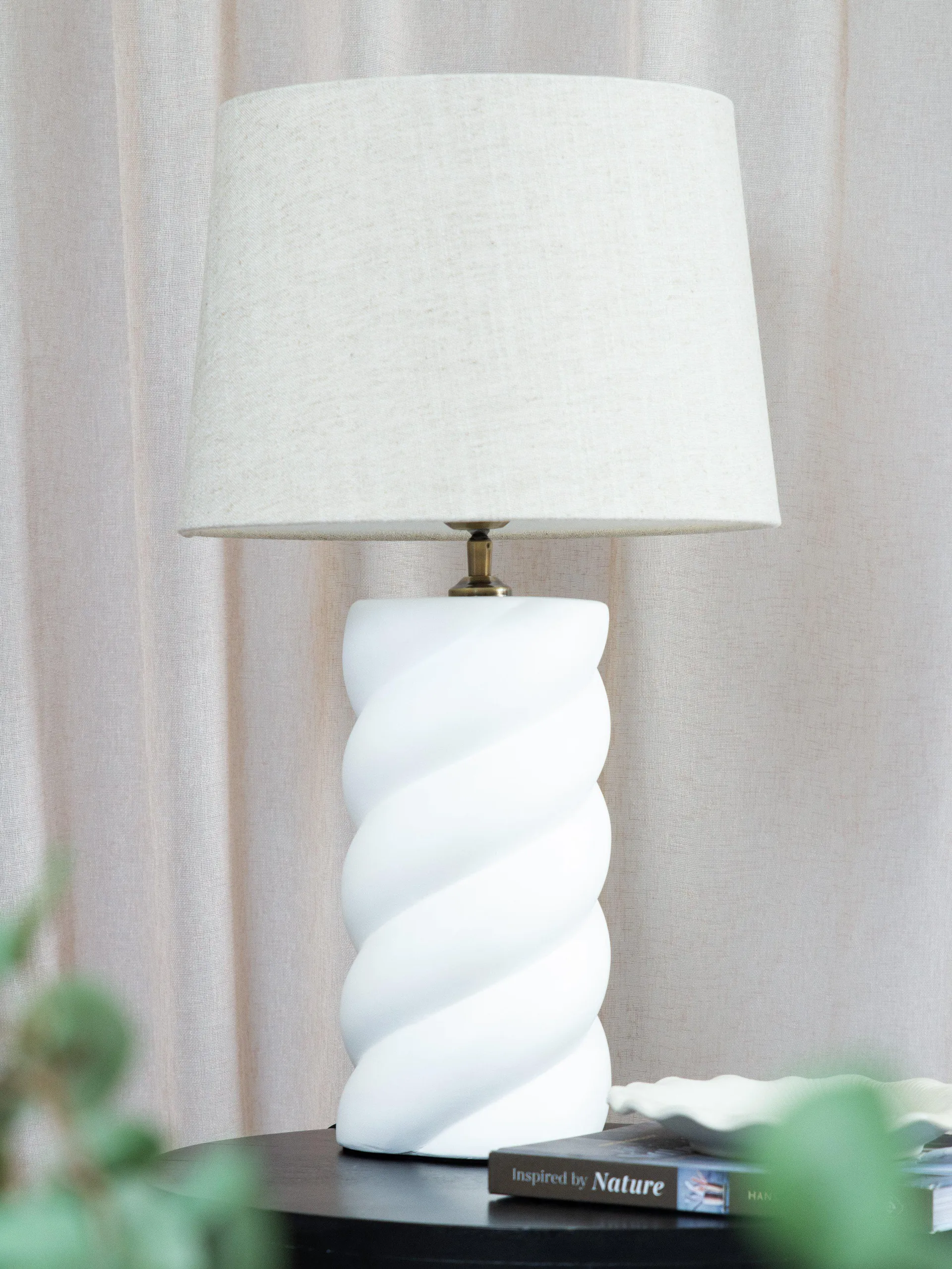 Spin lampada da tavolo, Bianco-beige PR Home