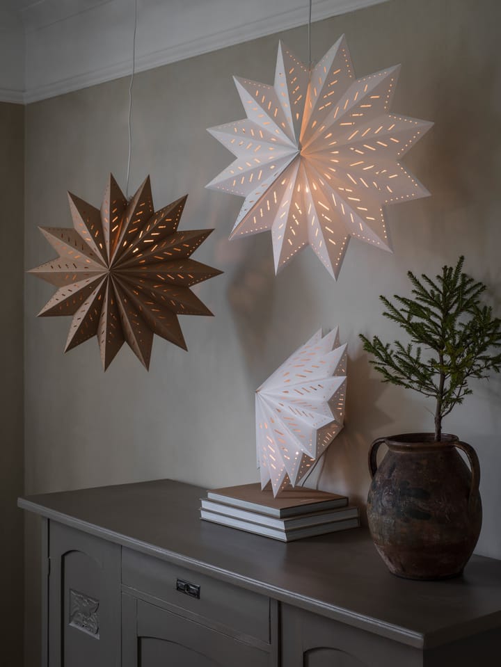 Stella dell'Avvento Alfa, bianca, 60 cm PR Home