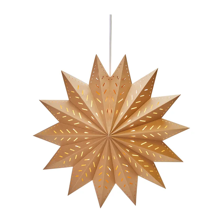 Stella dell'Avvento Alfa, marrone - Marrone, 50 cm - PR Home