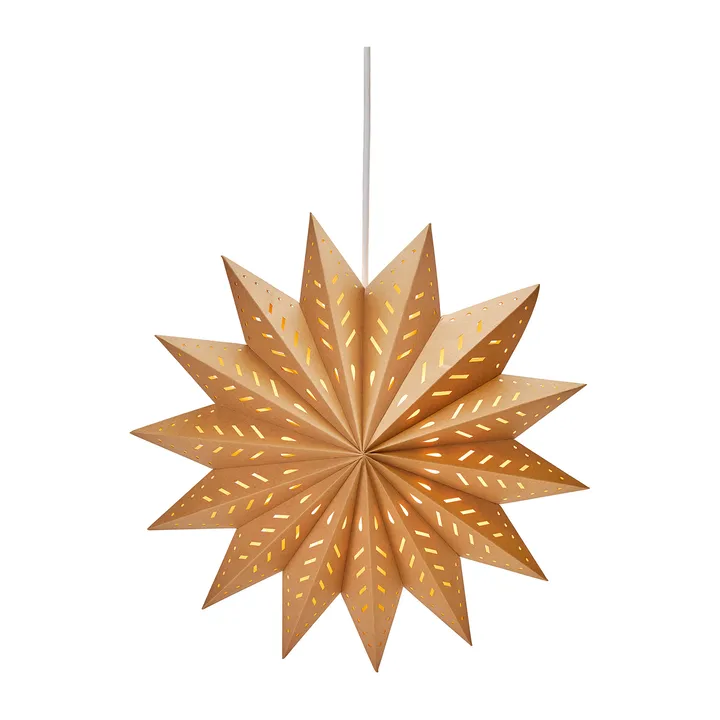 Stella dell'Avvento Alfa, marrone - Marrone, 60 cm - PR Home